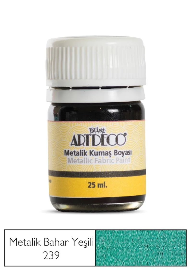 ARTDECO KUMAŞ BOYASI METALİK 25 ML BAHAR YEŞİLİ Y-011A-239