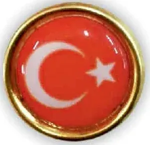 BUKET ROZET DAMLALI TÜRK BAYRAĞI 14 MM BKT-601