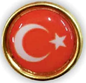 BUKET ROZET DAMLALI TÜRK BAYRAĞI 14 MM BKT-601
