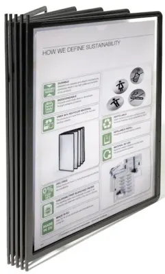 DURABLE TEMEL ÜNİTE PANELİ PİNLİ SHERPA 5 Lİ PAKET SİYAH 5582