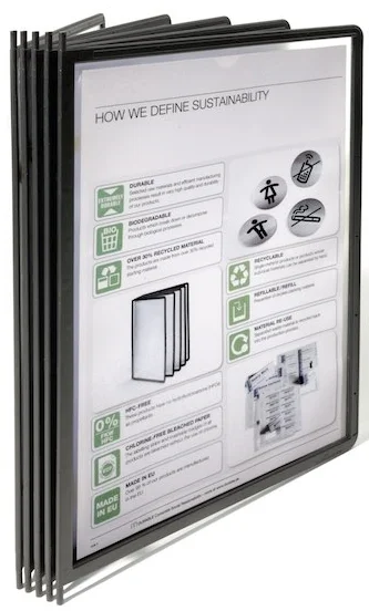 DURABLE TEMEL ÜNİTE PANELİ PİNLİ SHERPA 5 Lİ PAKET SİYAH 5582