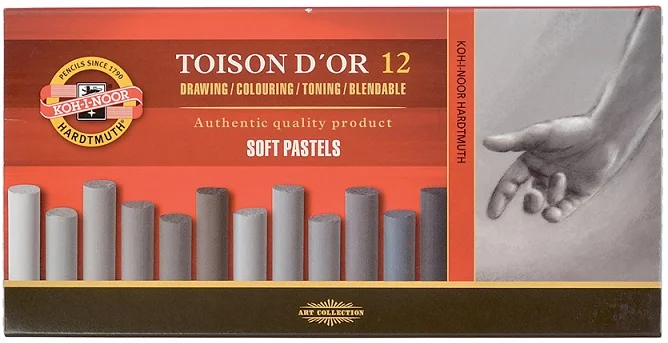 KOHINOOR SET ARTİSTS DRY CHALKS 8522 GREY