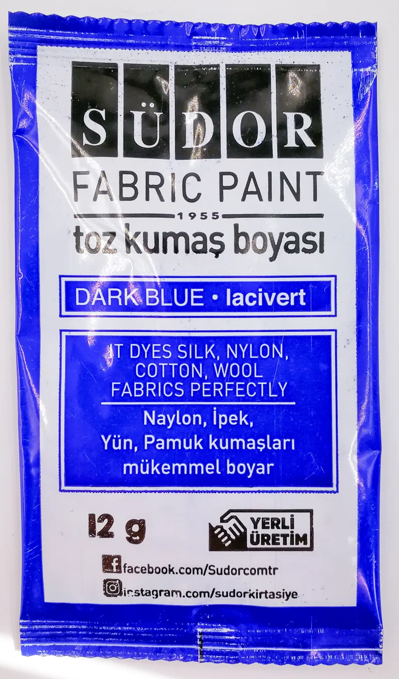 SÜDOR KUMAŞ BOYASI TOZ LACİVERT KB05