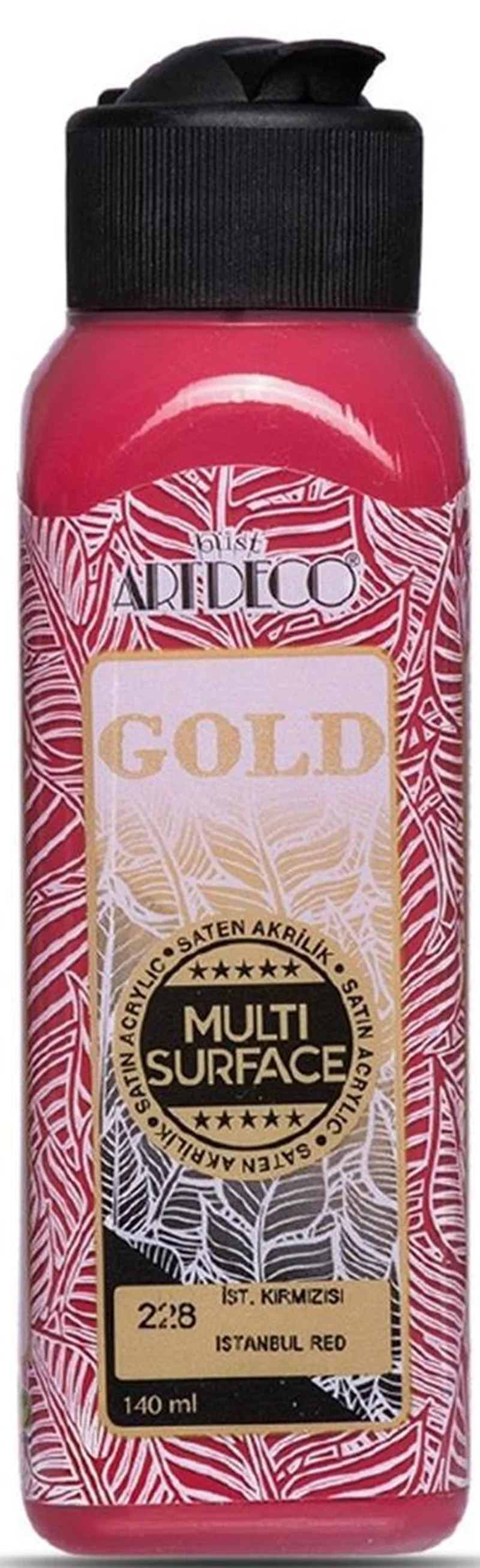 ARTDECO AKRİLİK BOYA GOLD MULTI-SURFACE 140 ML İST. KIRMIZISI Y-G70R-228