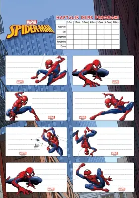 KESKİN ETİKET DERS PROGRAMLI 3 LÜ SPIDER 220130-06