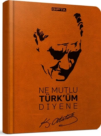 GIPTA DEFTER ATATÜRK 13X21 İP DİKİŞ SERT KAPAK 120 YP. ÇİZGİLİ 2599