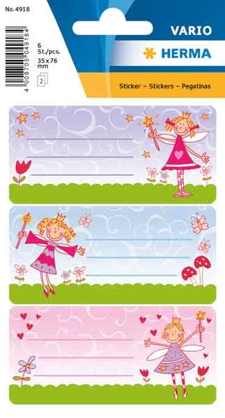 HERMA ETİKET VARIO OKUL ETİKETİ GLITTERY PRENSESLER 4918