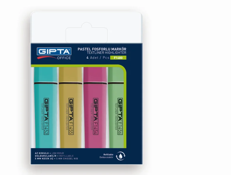GIPTA FOSFORLU KALEM PASTEL 4 RENK SET F148000