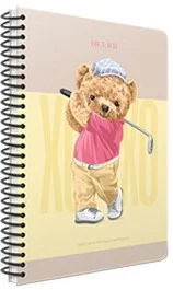 GIPTA DEFTER XOXO 17x24 SPİRALLİ SERT KAPAK 120 YP. KARELİ 6267