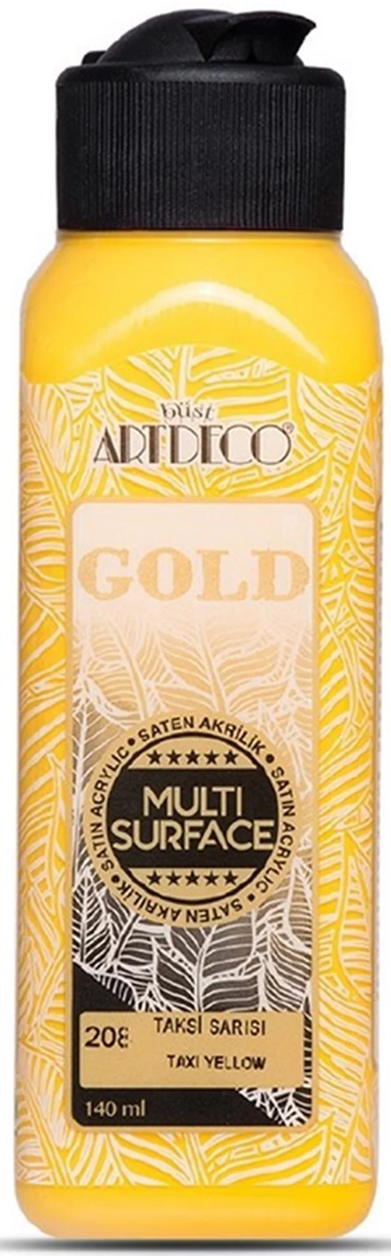 ARTDECO AKRİLİK BOYA GOLD MULTI-SURFACE 140 ML TAKSİ SARISI Y-G70R-208