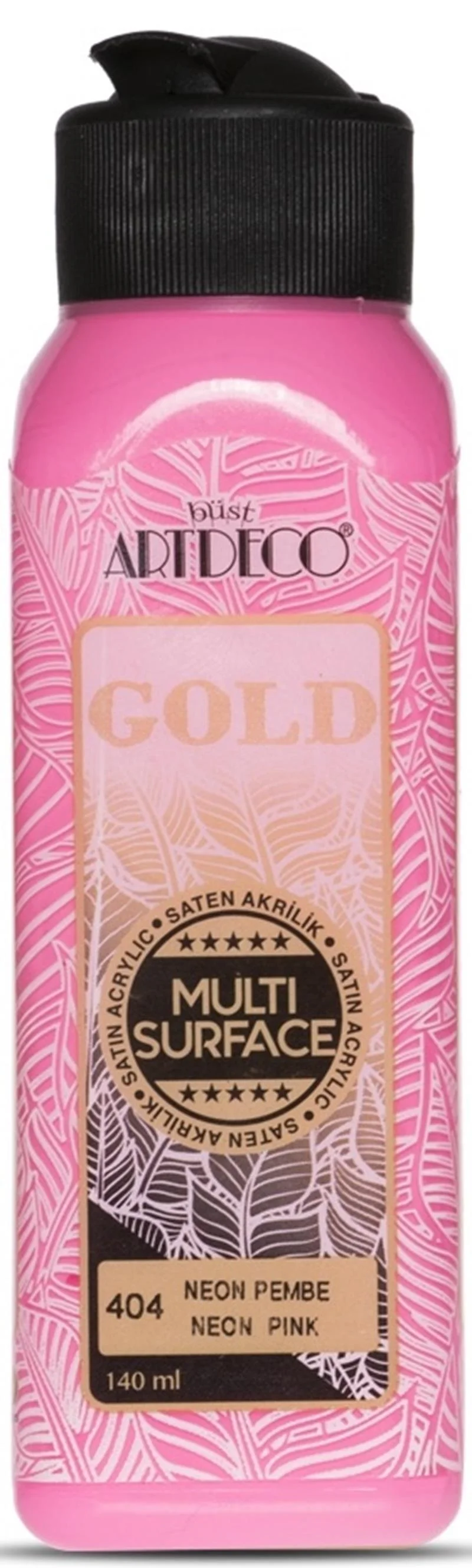 ARTDECO AKRİLİK BOYA GOLD MULTI-SURFACE 140 ML NEON PEMBE Y-G70R-404
