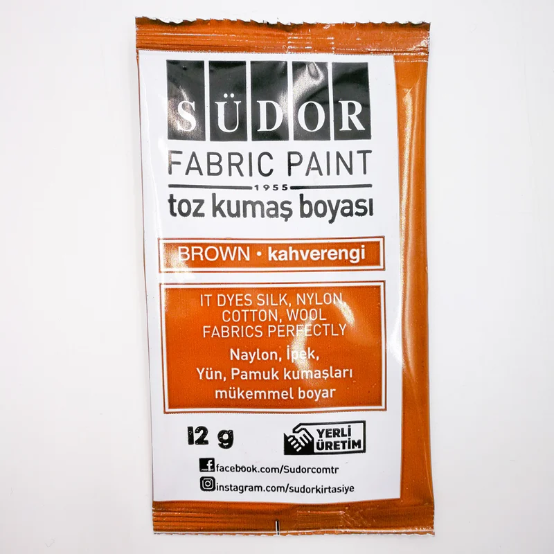 SÜDOR KUMAŞ BOYASI TOZ KAHVERENGİ KB08