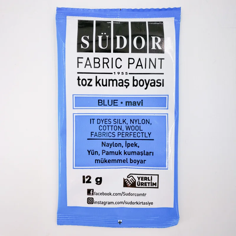 SÜDOR KUMAŞ BOYASI TOZ MAVİ KB04