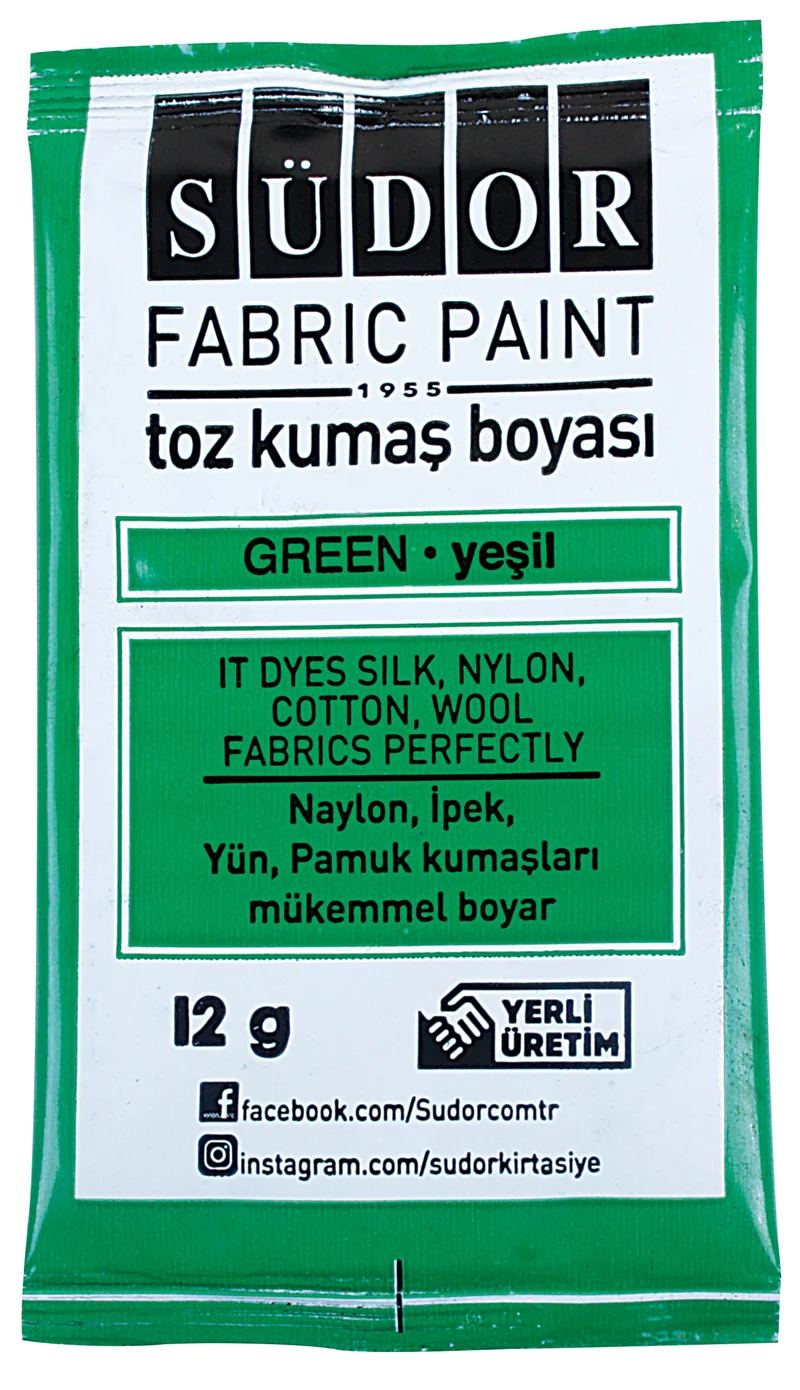 SÜDOR KUMAŞ BOYASI TOZ YEŞİL KB07