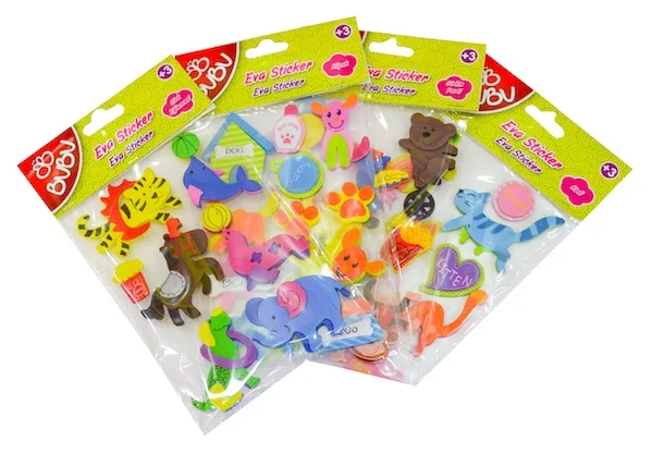 BU-BU EVA STİCKER HAYVANLAR STAND 24 LÜ STS019