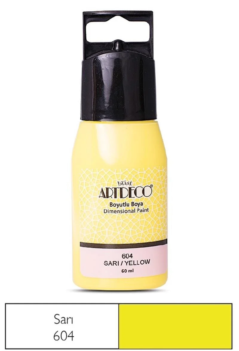 ARTDECO BOYUTLU BOYA 60 ML SARI Y-042C-604