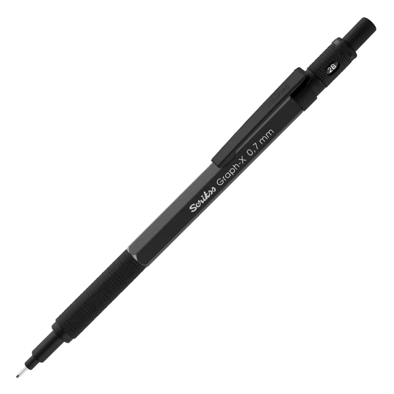SCRIKSS OFFICE VERSATİL KALEM GRAPH-X METAL ŞEFFAF AMBALAJ 0.7 ANTRASİT