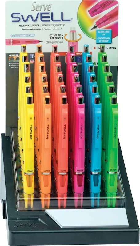 SERVE VERSATİL KALEM SWELL 0.5 STAND 36 LI FOSFORLU SV-SWELLOK05STND36