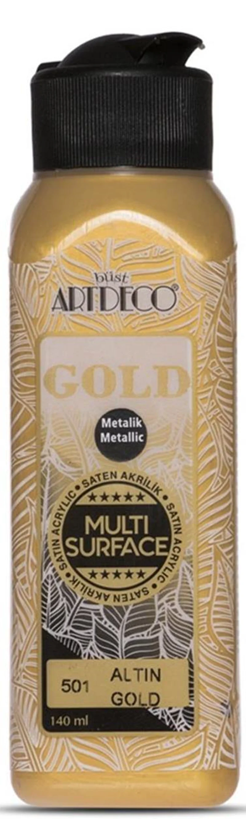 ARTDECO AKRİLİK BOYA GOLD MULTI-SURFACE 140 ML METALİK ALTIN Y-G71R-501
