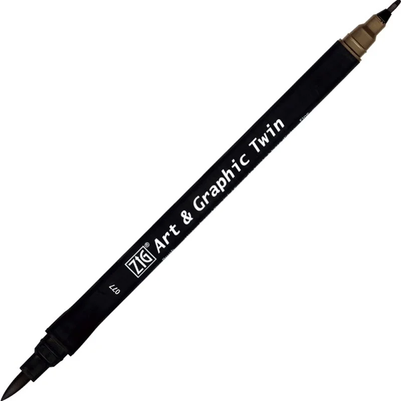 ZIG ART&amp;GRAPHIC TWIN TUT-80 077 DEEP BROWN