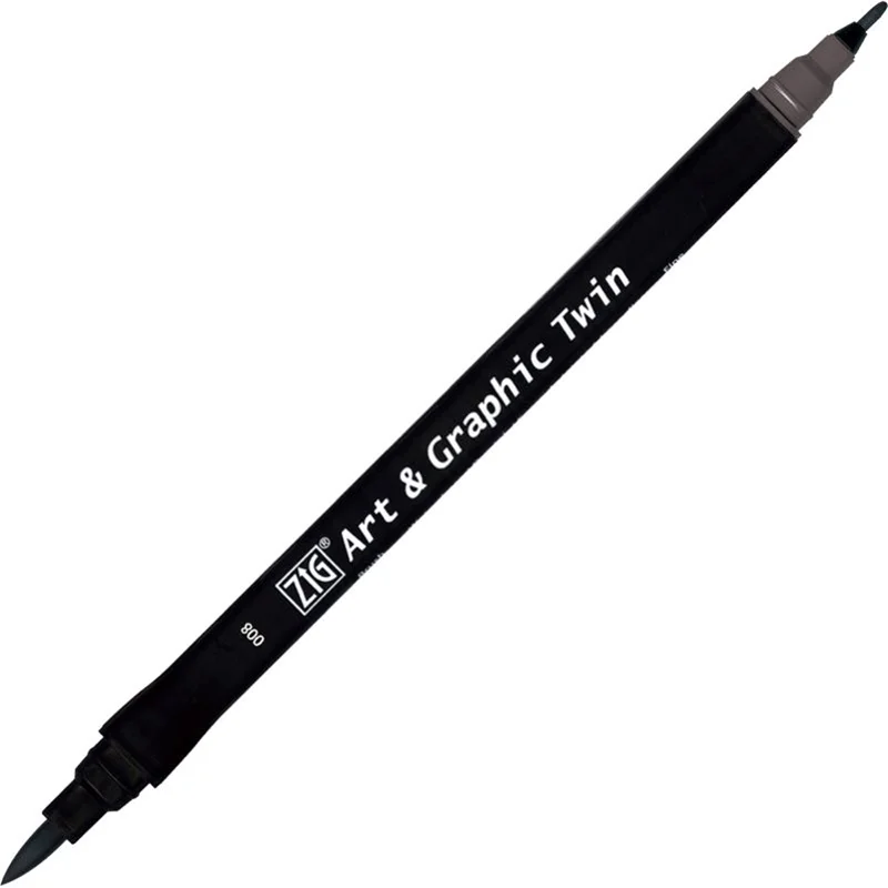 ZIG ART&amp;GRAPHIC TWIN TUT-80 008 GRAY