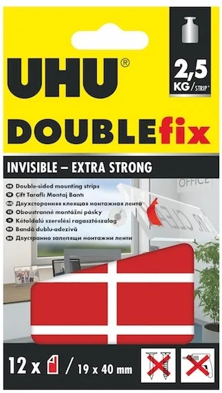 UHU BANT DOUBLEFIX MONTAJ BANDI ŞEFFAF GÜÇLÜ ŞERİT 19x40 MM UHU45515
