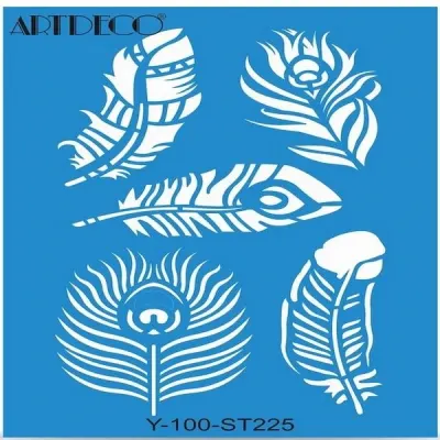 ARTDECO STENCIL A4 KUŞ TÜYLERİ Y-100-ST225