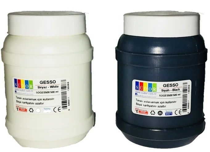 SÜDOR GESSO 500 ML SİYAH VE BEYAZ GES500