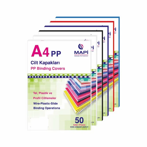 MAPİ CİLT KAPAĞI PP A4 550 MİC. BUZLU ŞEFFAF 50 Lİ 2042710