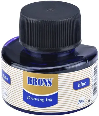 BRONS ÇİNİ MÜREKKEBİ 20 CC MAVİ BR-318