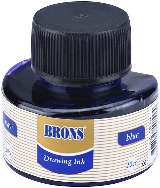 BRONS ÇİNİ MÜREKKEBİ 20 CC MAVİ BR-318
