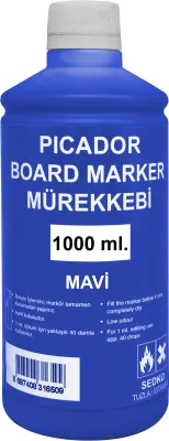 PICADOR TAHTA KALEM MÜREKKEBİ 1000 ML MAVİ KB014