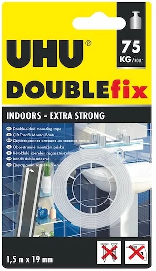 UHU BANT DOUBLEFIX MONTAJ BANDI GÜÇLÜ ÇİFT TARAFLI RULO 1.5 MT x 19 MM UHU46855