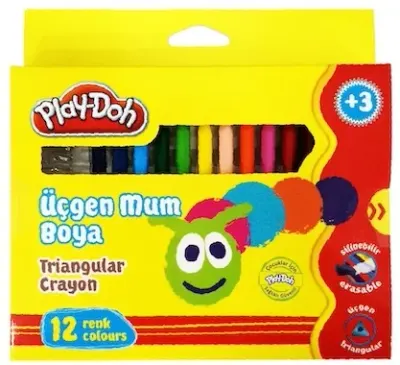 PLAY-DOH MUM BOYA ÜÇGEN 12 RENK PLAY-CR008