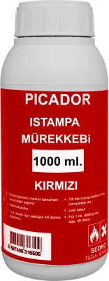 PICADOR ISTAMPA MÜREKKEBİ 1000 ML KIRMIZI KE012
