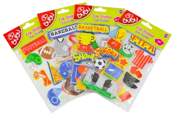 BU-BU EVA STİCKER 3D SPOR STAND 24 LÜ BUBU-STS018
