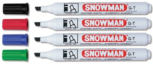 SNOWMAN PERMANENT MARKÖR KESİK UÇ G-12T MAVİ