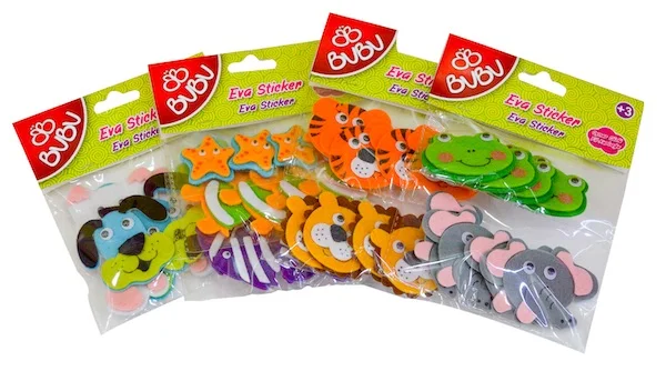 BU-BU KEÇE STICKER 3D OYNAR GÖZ.HAYV.KAF. 12 Lİ STS020