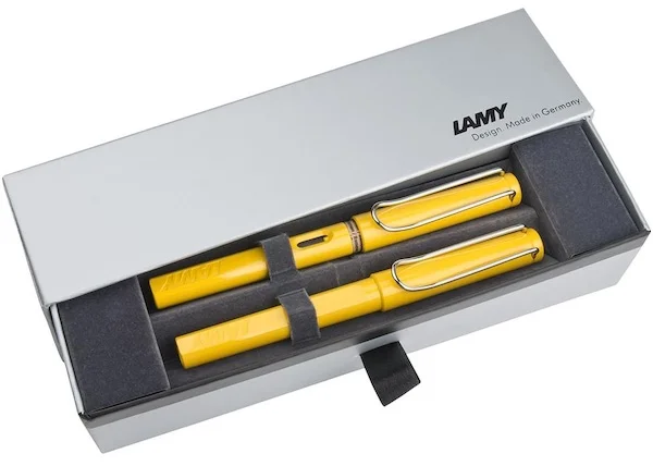 LAMY DOLMA KALEM+ROLLER KALEM SET SAFARI SARI 18-M/318
