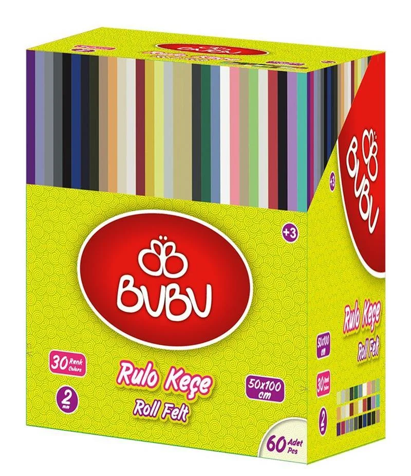 BU-BU KEÇE STANDI RULO 30 RENK 60 LI BUBU-KES001
