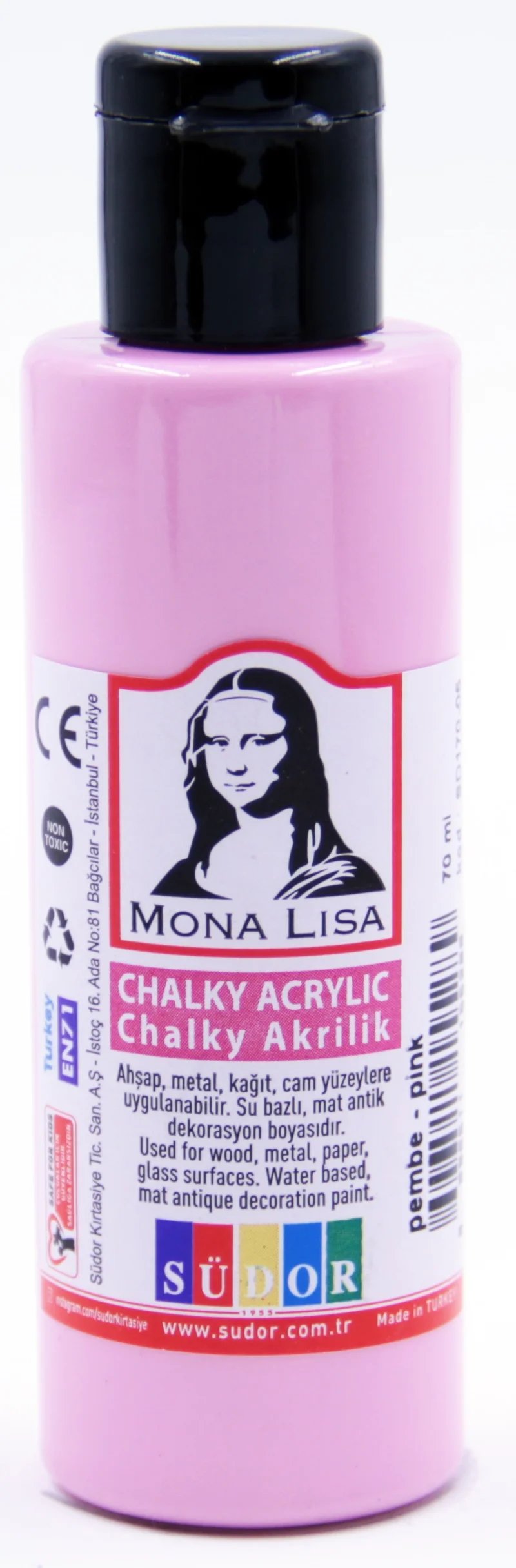 SÜDOR AKRİLİK BOYA 70 ML CHALKY PEMBE SD170-05