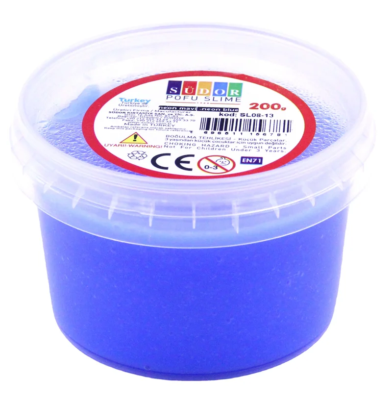 SÜDOR SLIME 200 ML POFU FOSFORLU MAVİ SL08-13