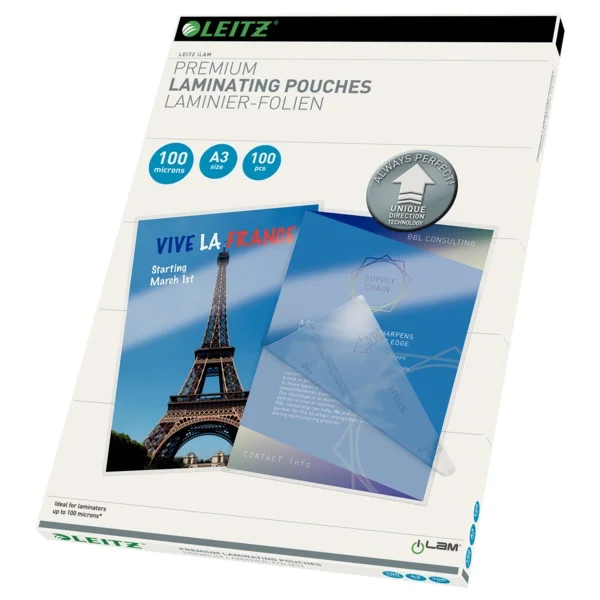 LEITZ LAMİNASYON FİLMİ A3 100MIC 100 LÜ L-7487