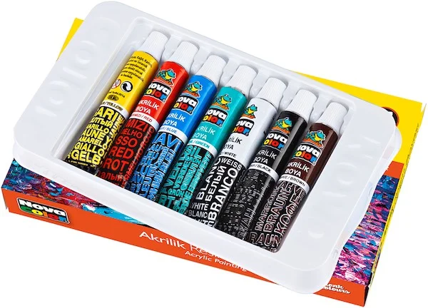NOVA COLOR AKRİLİK BOYA TÜP 7 GR  7 Lİ NC-288