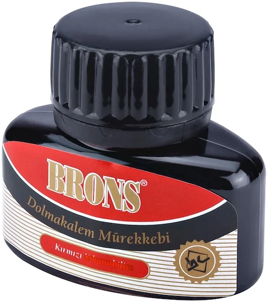 BRONS YAZI MÜREKKEBİ 35 CC KIRMIZI BR-313