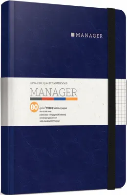 GIPTA DEFTER MANAGER A5 İP DİKİŞ YUMUŞAK KAPAK 80 YP. ÇİZGİLİ 5741