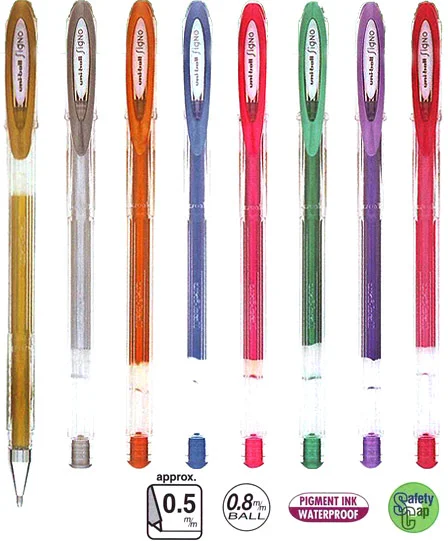 UNİ JEL KALEM SIGNO NOBLE METAL UM-120NM/5C 0.8 5 Lİ