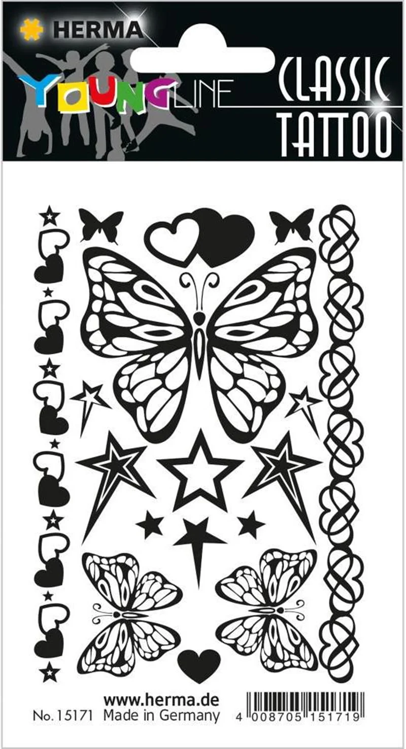 HERMA ETİKET TATTOO KLASİK KELEBEKLER 15171