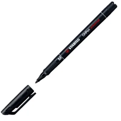 STABILO ASETAT KALEMİ OHP MEDIUM SİYAH 843/46
