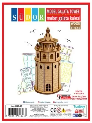 SÜDOR MAKET AHŞAP GALATA KULESİ MD1-08